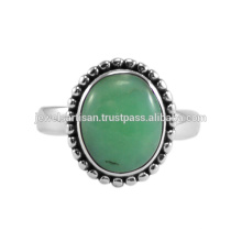 Chrysoprase Gemstone 925 Sterling Silver Ring Jewelry